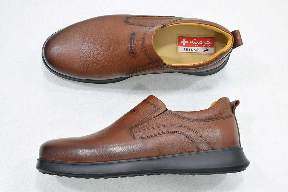کفش طبی مشکی کد 485h (4) کفش طبی مردانه - image-shoes